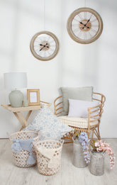 56cm Antique Brown Roman Numeral Wall Clock